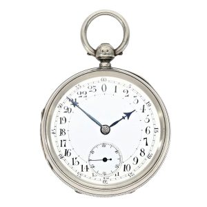 Scottisch silver lever watch with 24 hour dial Circa 1885