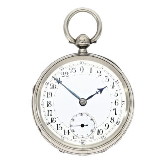 Scottisch silver lever watch with 24 hour dial Circa 1885