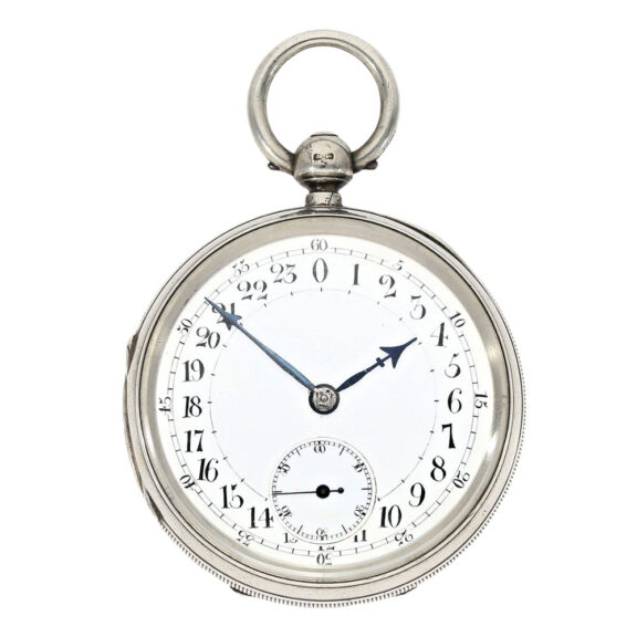 Scottisch silver lever watch with 24 hour dial Circa 1885