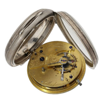 Scottisch silver lever watch with 24 hour dial Circa 1885