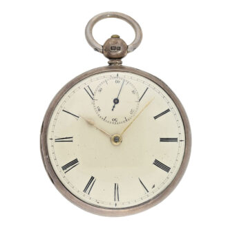 Rare English silver open faced verge pocket watch Circa 1823 Rare English silver open faced verge pocket watch Circa 1823