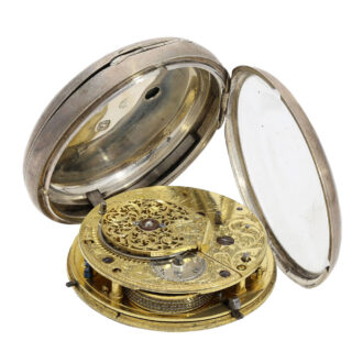 Rare English silver open faced verge pocket watch Circa 1823 Rare English silver open faced verge pocket watch Circa 1823