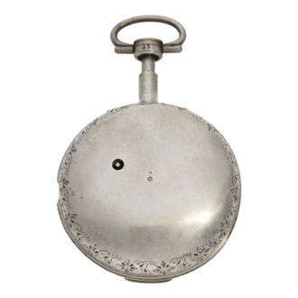 Exceptionally large English silver pair cased verge Circa 1800