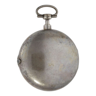 Exceptionally large English silver pair cased verge Circa 1800