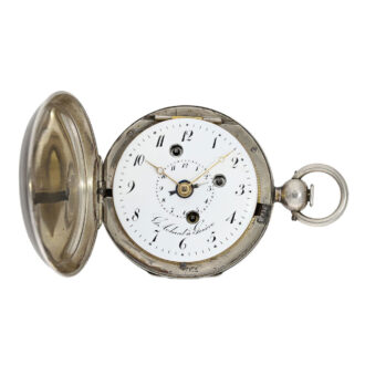 Interesting Swiss silver verge watch with alarm Circa 1800 Interesting Swiss silver verge watch with alarm Circa 1800