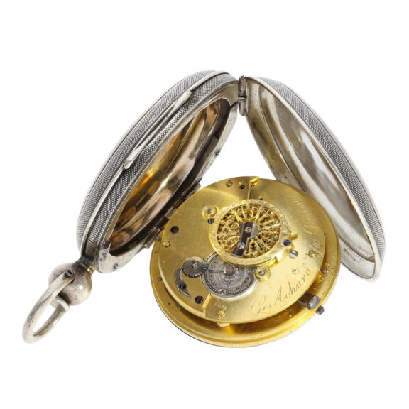 Interesting Swiss silver verge watch with alarm Circa 1800 Interesting Swiss silver verge watch with alarm Circa 1800