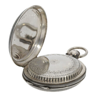 Interesting Swiss silver verge watch with alarm Circa 1800 Interesting Swiss silver verge watch with alarm Circa 1800