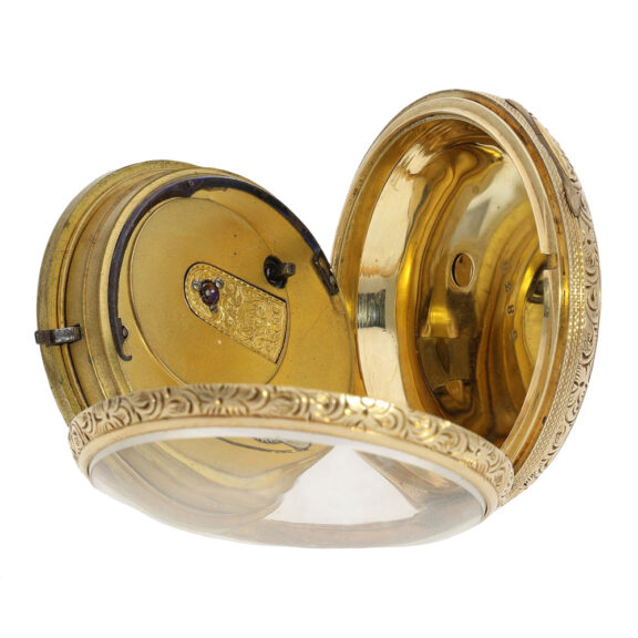 Early English gilt-silver open faced pocket watch Circa 1820 Early English gilt-silver open faced pocket watch Circa 1820