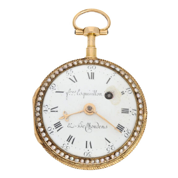 Swiss multi-coloured gold and enamel verge watch Circa 1780 Swiss multi-coloured gold and enamel verge watch Circa 1780