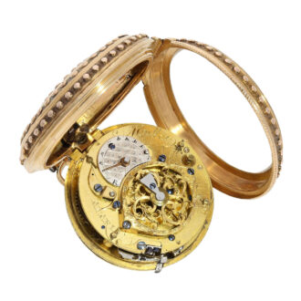 French rose gold quarter repeating verge watch Circa 1780