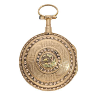French rose gold quarter repeating verge watch Circa 1780