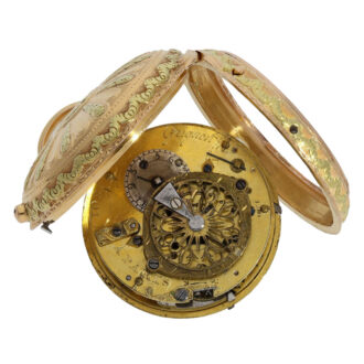 French 18K gold open repeating a toc verge watch Circa 1800 French 18K gold open repeating a toc verge watch Circa 1800