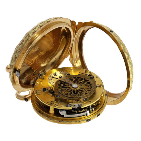 French 18K gold open repeating a toc verge watch Circa 1800 French 18K gold open repeating a toc verge watch Circa 1800