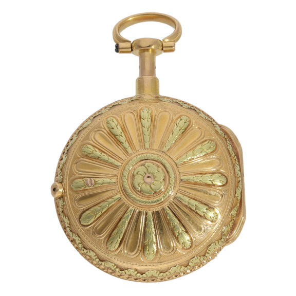 French 18K gold open repeating a toc verge watch Circa 1800 French 18K gold open repeating a toc verge watch Circa 1800