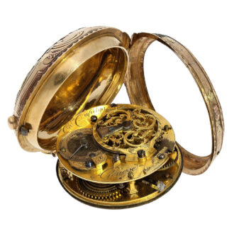 Large Swiss four-colour gold Louis XV verge watch Circa 1760