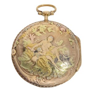 Large Swiss four-colour gold Louis XV verge watch Circa 1760