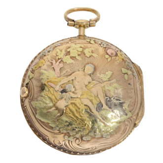 Large Swiss four-colour gold Louis XV verge watch Circa 1760