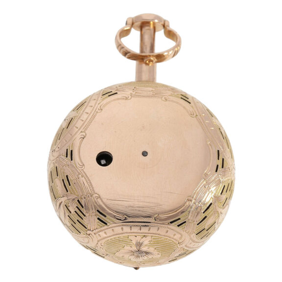 German bicolour gold repeating repoussé verge watch Circa 1760 German bicolour gold repeating repoussé verge watch Circa 1760