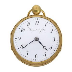 French silver-gilt hour repeating verge clock watch Circa 1830