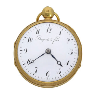 French silver-gilt hour repeating verge clock watch Circa 1830