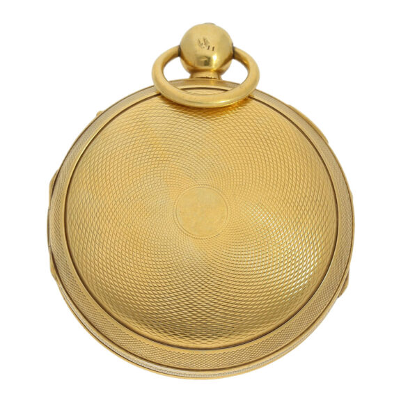 French silver-gilt hour repeating verge clock watch Circa 1830 French silver-gilt hour repeating verge clock watch Circa 1830