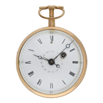Heavy Swiss rose gold repeating verge watch with date Circa 1800