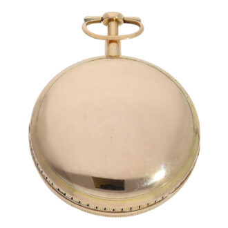 Heavy Swiss rose gold repeating verge watch with date Circa 1800