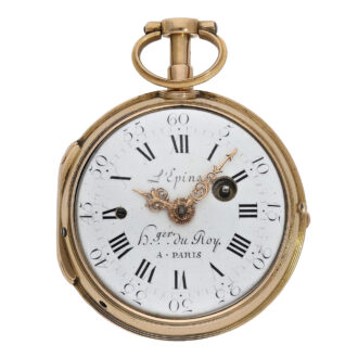 French gold repeating a toc et a tact Louis XV verge Circa 1770