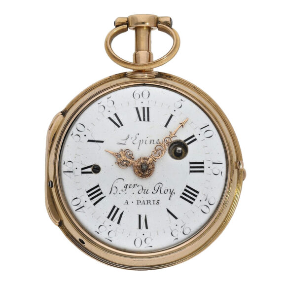 French gold repeating a toc et a tact Louis XV verge Circa 1770