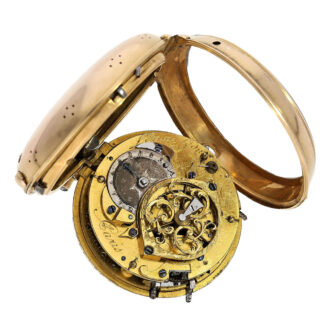 French gold repeating a toc et a tact Louis XV verge Circa 1770