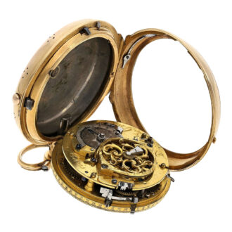 French gold repeating a toc et a tact Louis XV verge Circa 1770