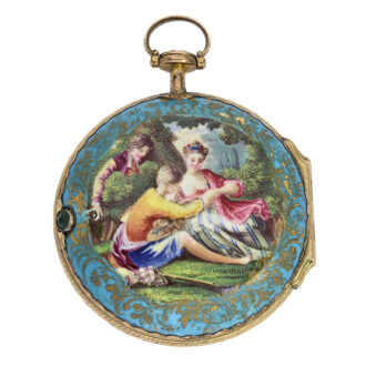 English enamel open faced Louis XV verge watch Circa 1770