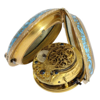 English enamel open faced Louis XV verge watch Circa 1770