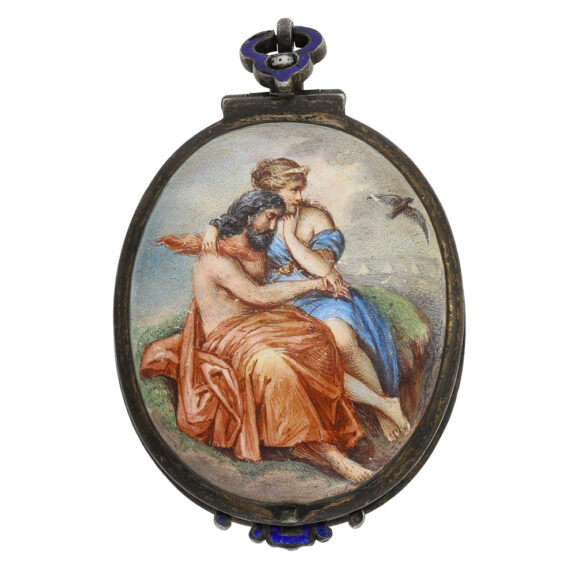 Exceptionally large Austrian silver verge pendant watch Circa 1820