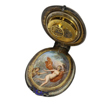 Exceptionally large Austrian silver verge pendant watch Circa 1820