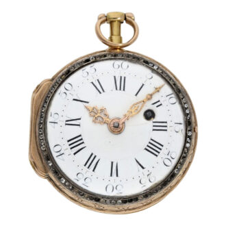 Very early French gold verge with concealed erotic scene Circa 1780