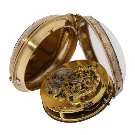 Very early French gold verge with concealed erotic scene Circa 1780 Very early French gold verge with concealed erotic scene Circa 1780