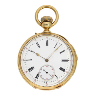 Swiss 18K gold repeating lever precision watch Circa 1875