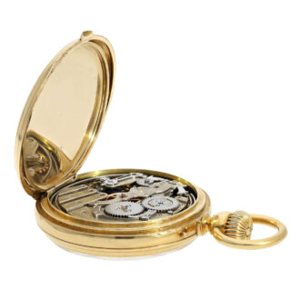 Swiss 18K gold repeating lever precision watch Circa 1875