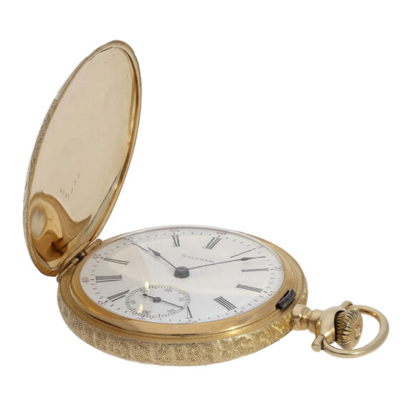 American gold hunting cased Art Nouveau lever Circa 1903 American gold hunting cased Art Nouveau lever Circa 1903