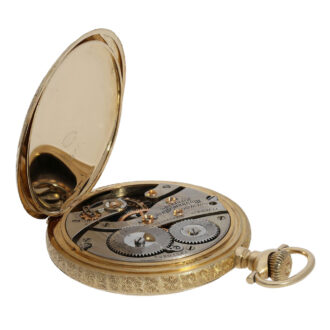 American gold hunting cased Art Nouveau lever Circa 1903