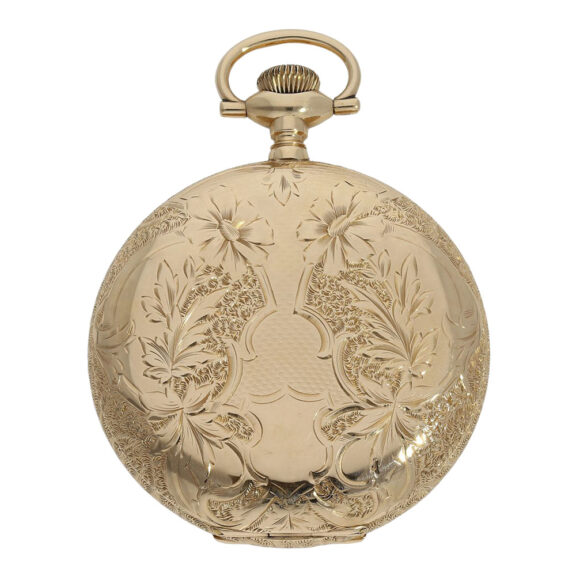 American gold hunting cased Art Nouveau lever Circa 1903