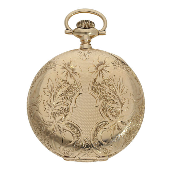American gold hunting cased Art Nouveau lever Circa 1903 American gold hunting cased Art Nouveau lever Circa 1903