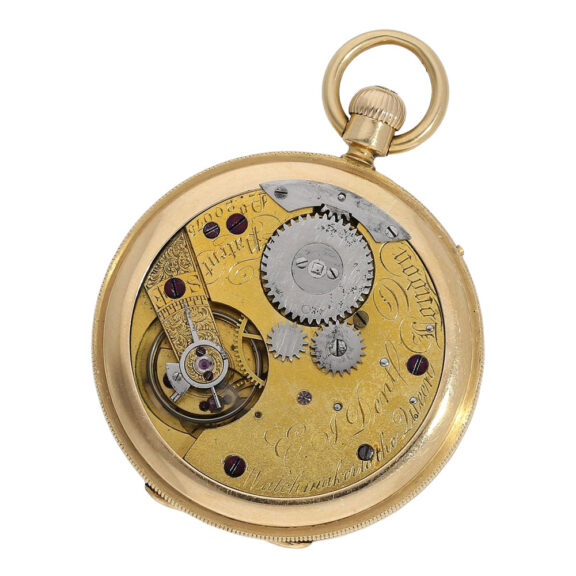 Small English 18K gold hunting cased duplex watch Circa 1854 Small English 18K gold hunting cased duplex watch Circa 1854