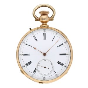 Early French 18K rose gold precision pocket watch Circa 1870