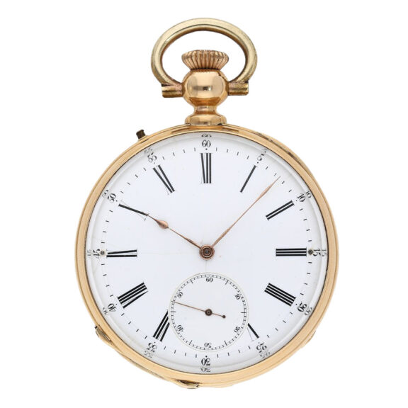 Early French 18K rose gold precision pocket watch Circa 1870