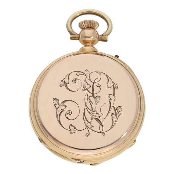 Early French 18K rose gold precision pocket watch Circa 1870 Early French 18K rose gold precision pocket watch Circa 1870