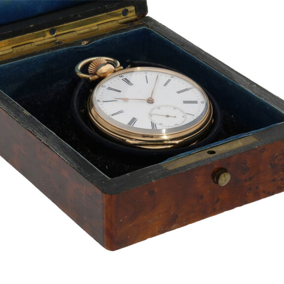 Early French 18K rose gold precision pocket watch Circa 1870 Early French 18K rose gold precision pocket watch Circa 1870