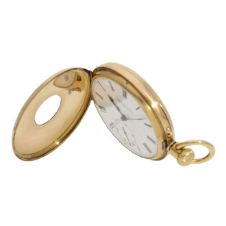 Very fine Swiss gold half-hunting cased lever watch Circa 1870 Very fine Swiss gold half-hunting cased lever watch Circa 1870