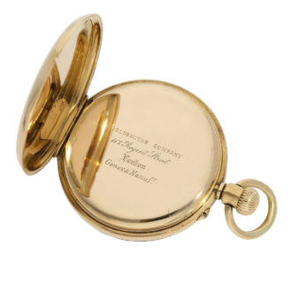 Very fine Swiss gold half-hunting cased lever watch Circa 1870 Very fine Swiss gold half-hunting cased lever watch Circa 1870